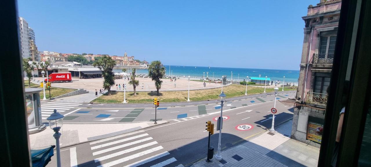 ヒホンApartamento La Escalerona Con Vistas Al Marアパートメント エクステリア 写真